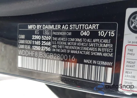 2016 Mercedes-Benz E 350 4Matic из США, поврежденный, VIN WDDHF8JB3GB280016